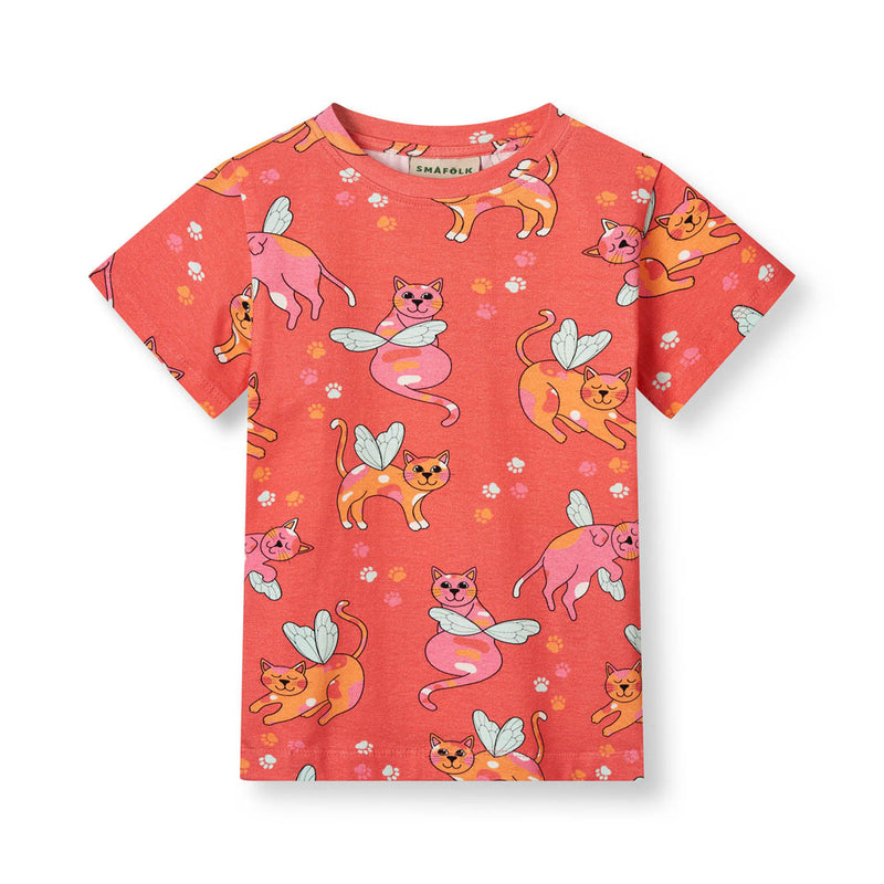 Smafolk Pink Punch Cat Girls T-shirt - T-shirts