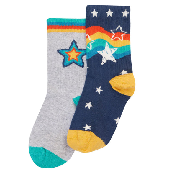 Frugi Organic Rock My Socks 2 Pack – Stars Multipack Frugi Socks
