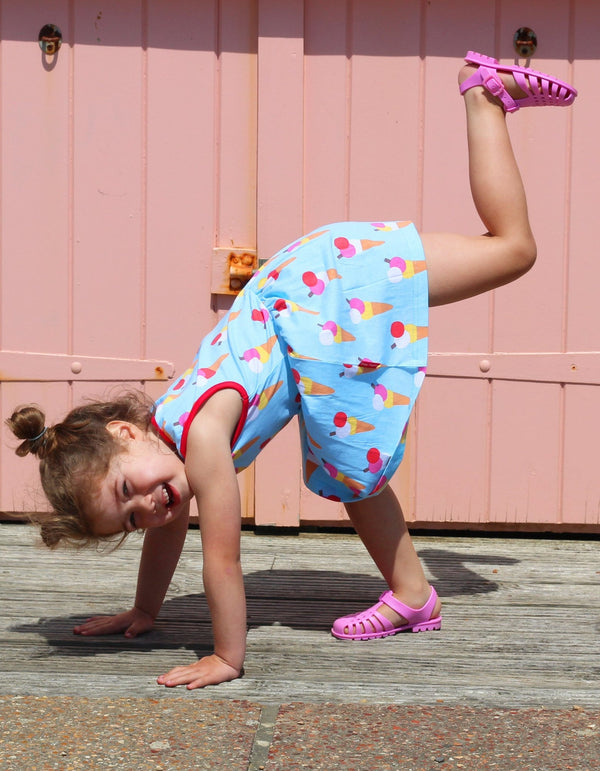 Toby Tiger Organic Ice Cream Cone Print Dress Toby Tiger Dresses