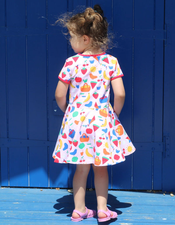 Toby Tiger Organic Picnic Print Skater Dress Toby Tiger Dresses