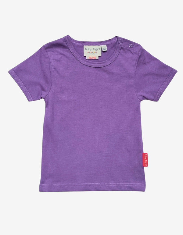 Toby Tiger Organic Purple Short-Sleeved T-Shirt Toby Tiger T-shirts