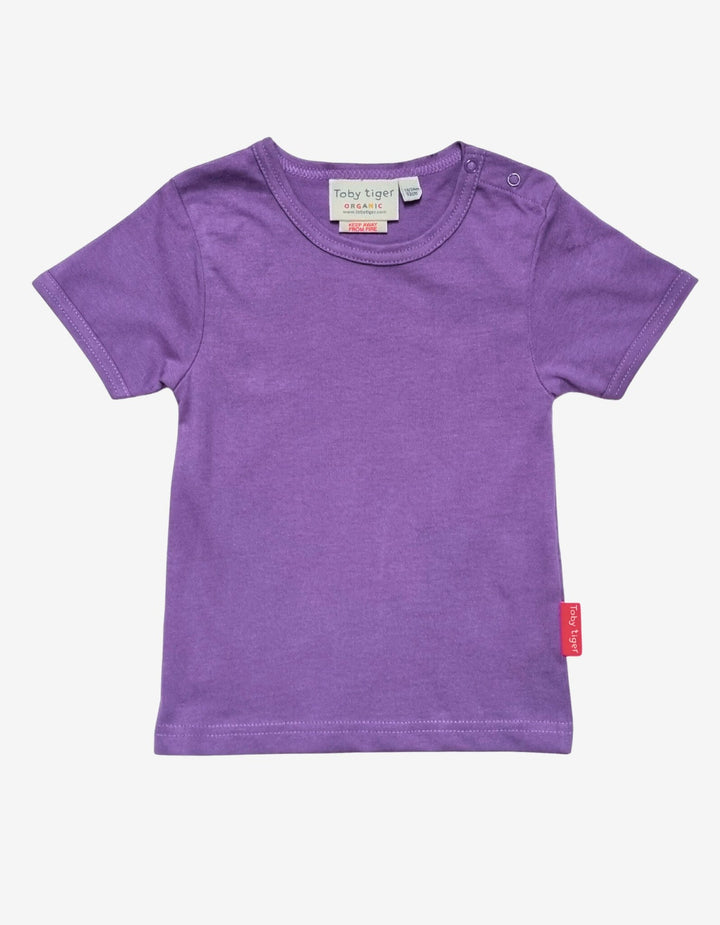 Toby Tiger Organic Purple Short-Sleeved T-Shirt Toby Tiger T-shirts