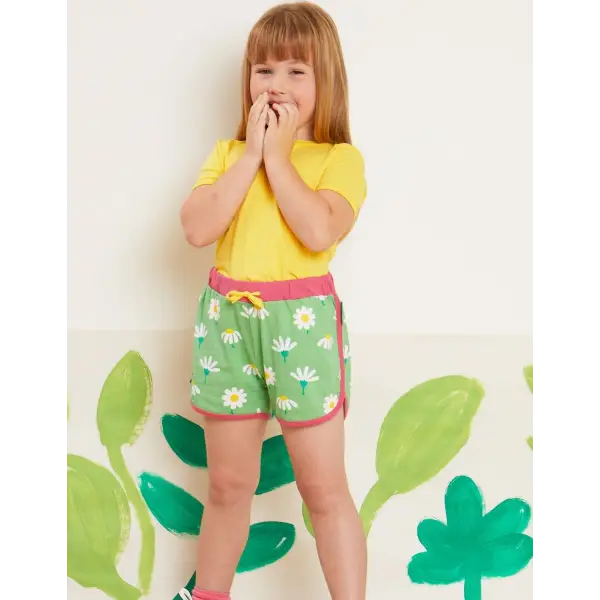 Toby Tiger Organic Daisy Print Shorts - Shorts