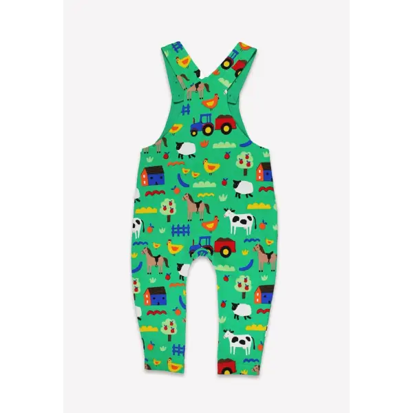Toby Tiger Organic Hillside Print Dungarees - Dungarees