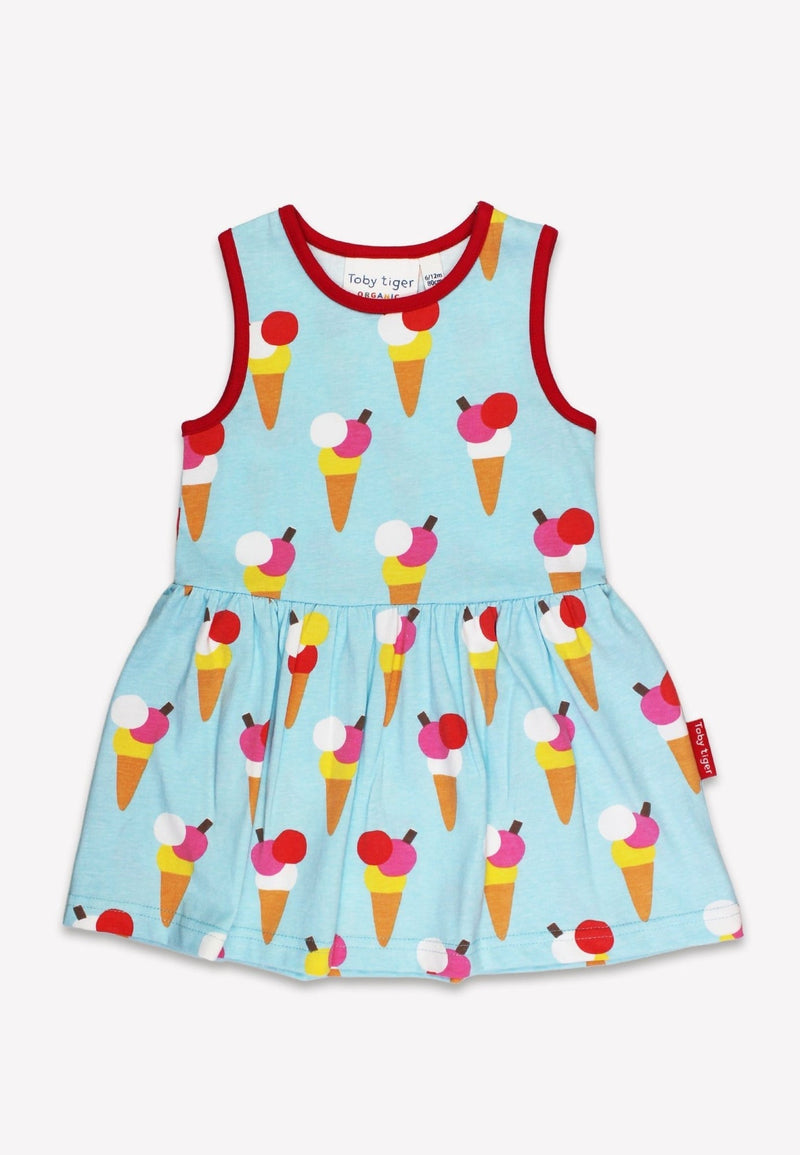 Toby Tiger Organic Ice Cream Cone Print Dress - Dresses