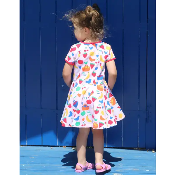 Toby Tiger Organic Picnic Print Skater Dress - Dresses