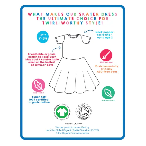 Toby Tiger Organic Picnic Print Skater Dress - Dresses