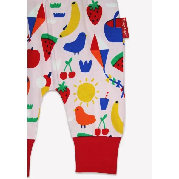 Toby Tiger Organic Picnic Print Yoga Pants - Yoga Pants
