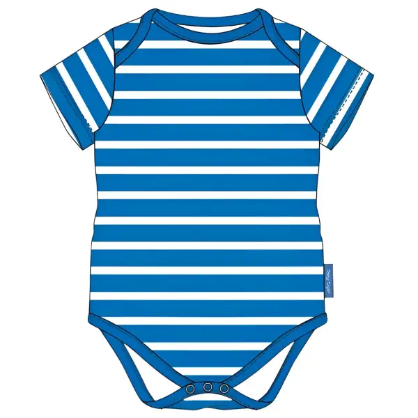 Toby Tiger Organic Whale Waves Print Baby Gift Set - Gift Set
