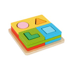 Tooky Toy Wooden Stacking Multi Shape Sorter