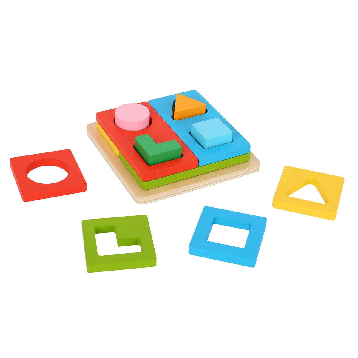 Tooky Toy Wooden Stacking Multi Shape Sorter view 3