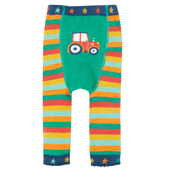 Frugi Organic Little Knitted Leggings – Rainbow Stripe Tractor Frugi Leggings
