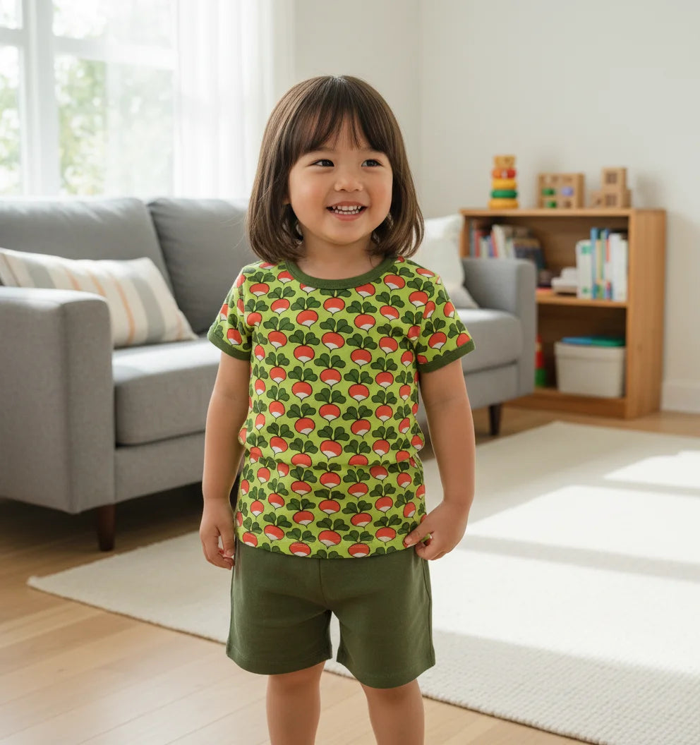 DUNS Sweden Radish Tender Shoots Green T-shirt