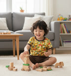 DUNS Sweden Mushrooms Yellow, Butternut Brown Taping T-Shirt - Baby goes Retro