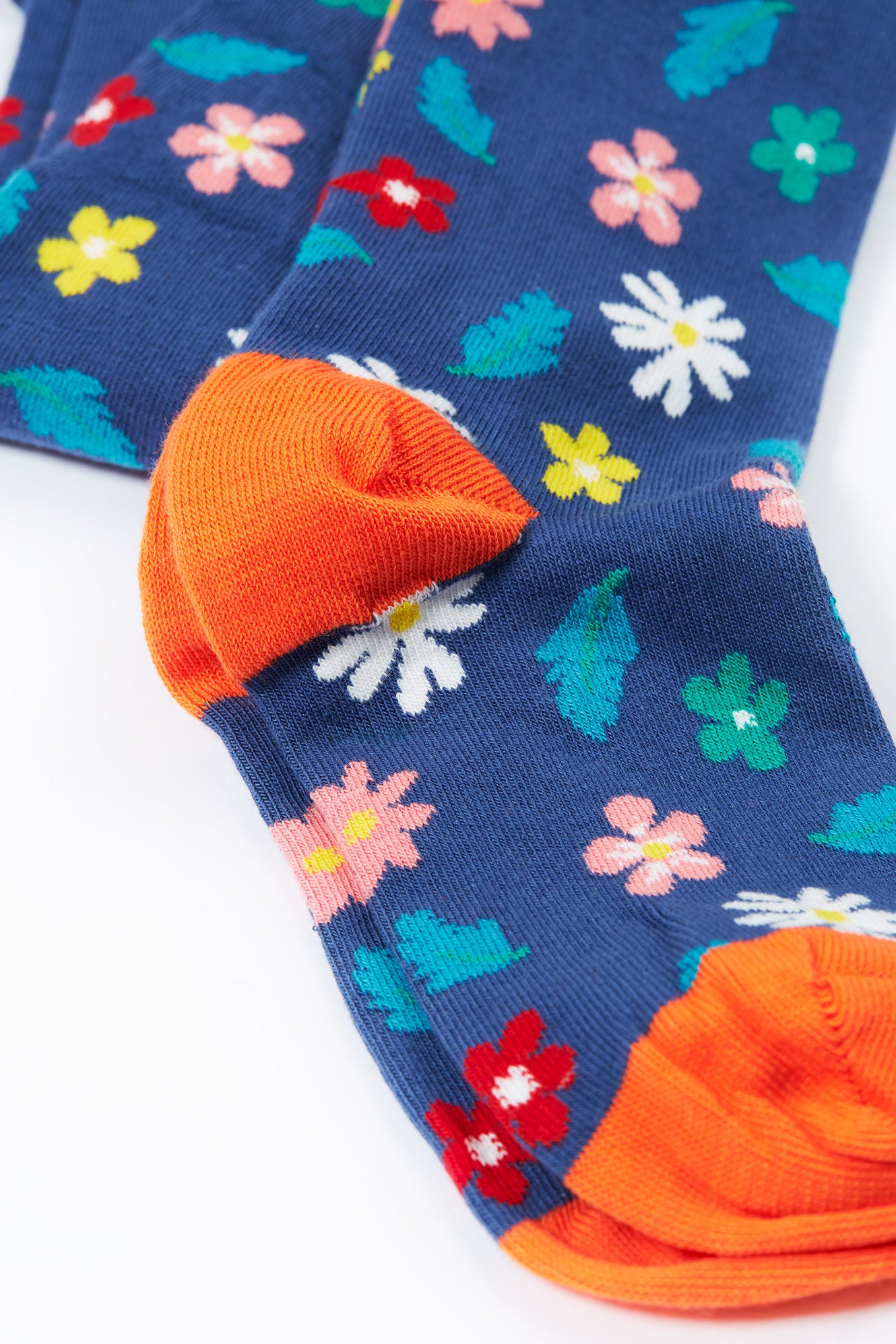 Frugi Norah Tights - Navy/Flowers