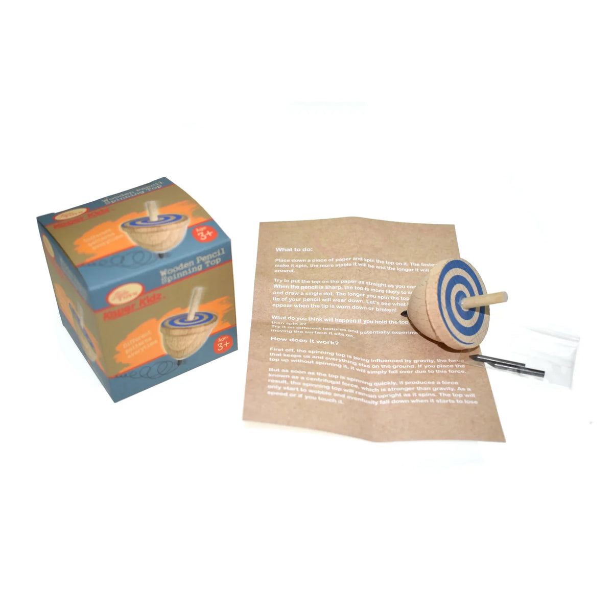 Wooden Drawing Spinning Top