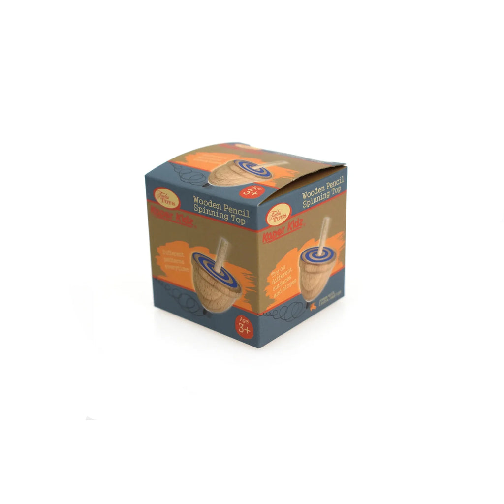 Wooden Drawing Spinning Top view 4