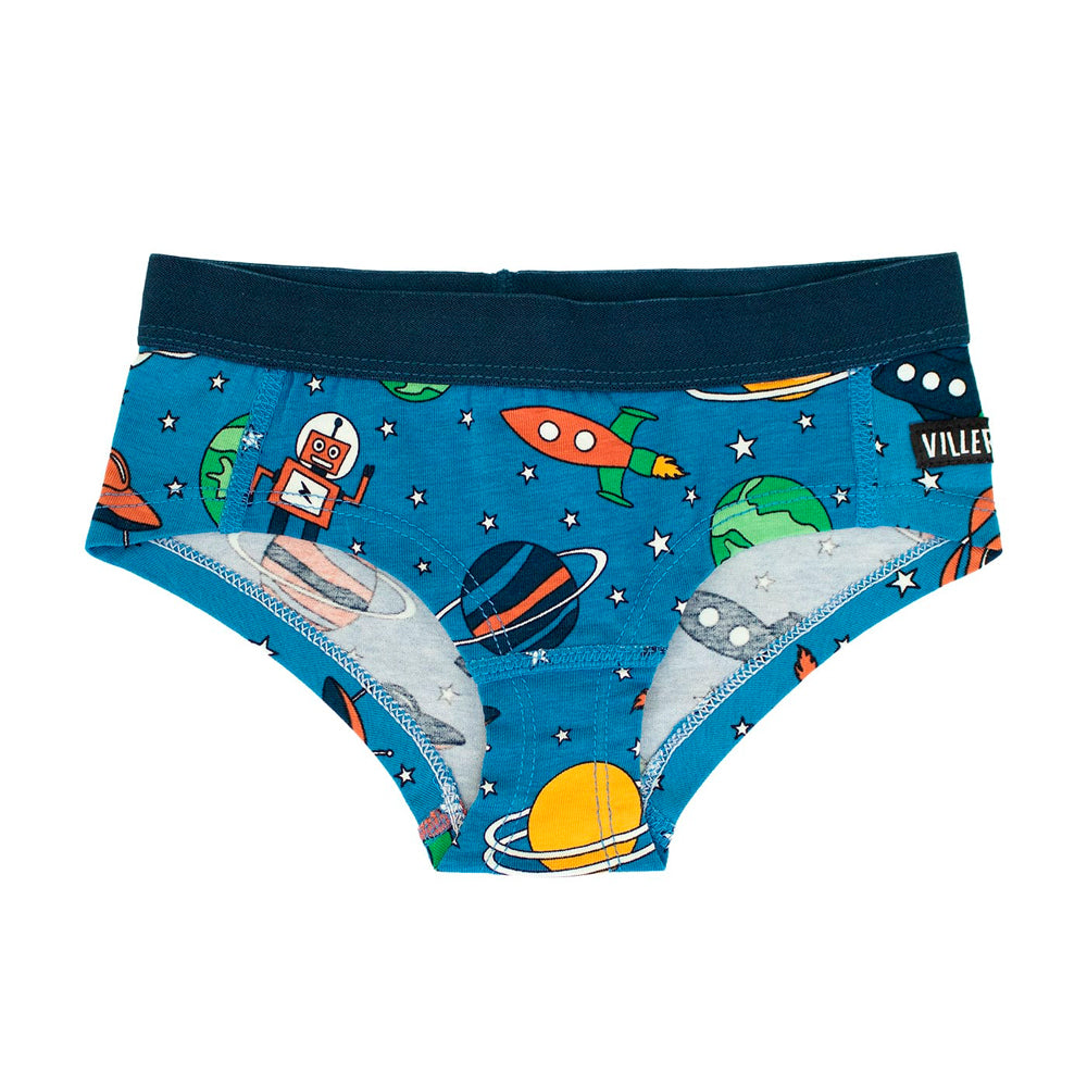 Villervalla Organic Girls Briefs - Space Print - Mid Marine – Baby goes  Retro