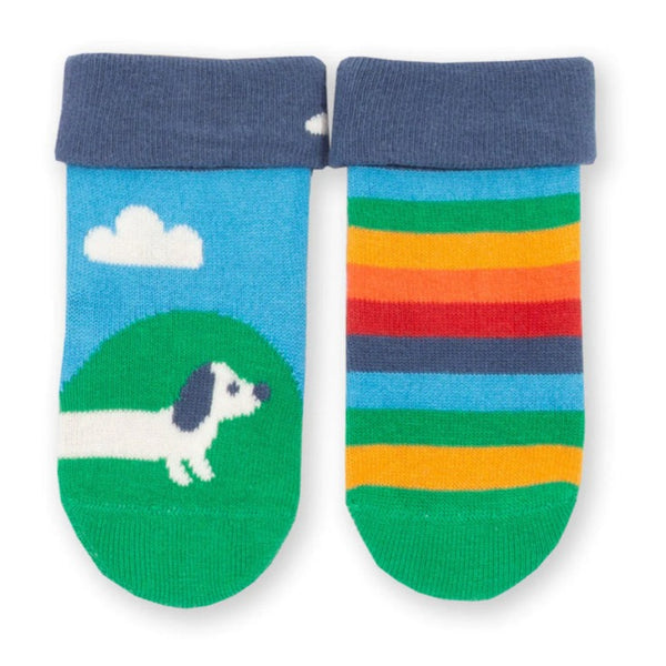 Kite Organic Puppy baby & toddler socks - Baby goes Retro