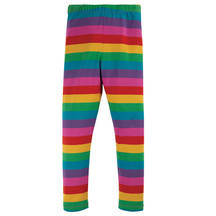 Frugi Organic Libby Leggings - Foxglove Rainbow stripe Frugi Leggings