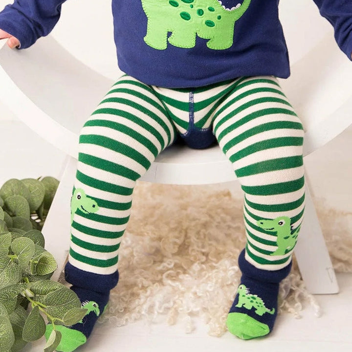 Blade & Rose Footless Tights - Maple The Diplodocus - Baby goes Retro