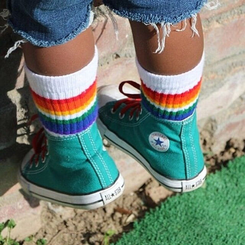 10" Baby/toddler Rainbow Tubes - 2 by Pride Socks, socks, Pride Socks, Baby goes Retro - Baby goes Retro