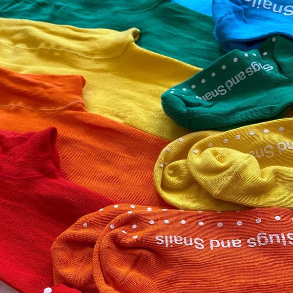 Slugs & Snails Organic Block Colour Kids Tights - Emerald Green - Baby goes Retro