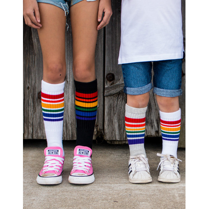 14" Kids Rainbow Striped Tubes - 1 by Pride Socks